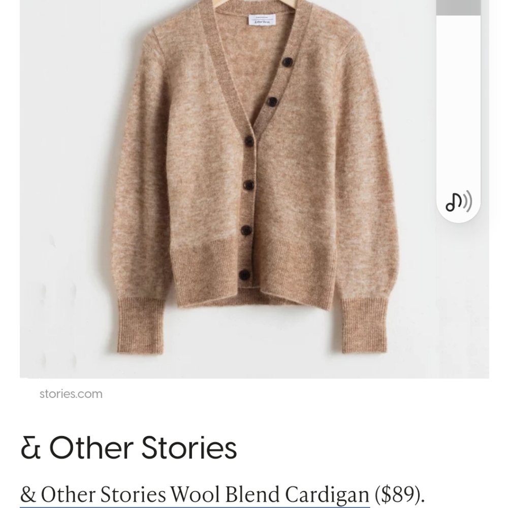 & Other Stories Wool/Mohair Cardigan XS